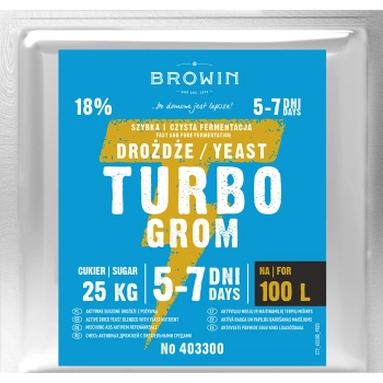 Drożdże gorzelnicze Turbo Grom 5-7 dni 100L