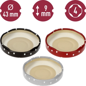 Zakrętka fi 43 mm kropki mix - 10 szt.