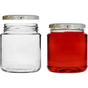 Słoik TO, grubasek 580ml z kolorową zakrętką fi82/6, 6 szt.