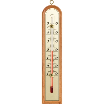 Termometr pokojowy ze złotą skalą (-10C do +50C) 22cm, mix