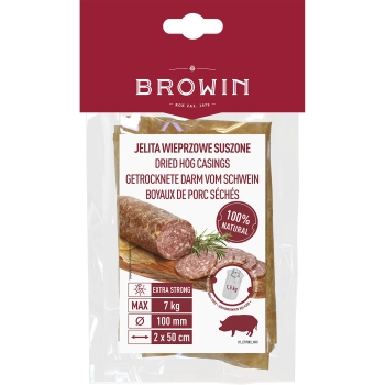 Jelita wieprzowe suszone kaliber 100 mm, 50 cm - 2 szt.