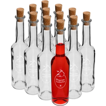 Butelka 350 ml z korkiem, nadruk Domowa nalewka