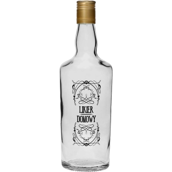Butelka 0,5 L z zakrętką i nadrukiem Likier domowy - 4 szt.
