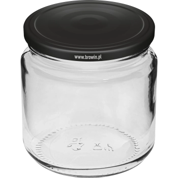 Słoik 212 ml fi66/4 z zakrętką czarną 6 szt.
