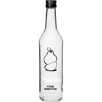 Butelka 0,5 L z zakrętką i nadrukiem Pigwówka - 4 szt.