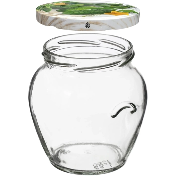 Słoik TO Amfora 580 ml z zakrętką kolorową fi82/6-6szt.