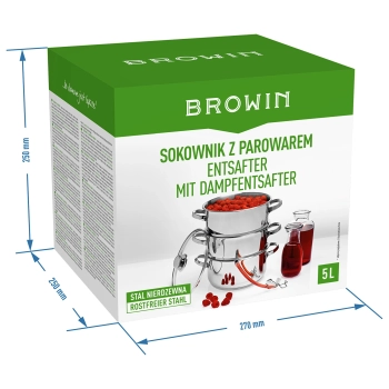 Sokownik nierdzewny z parowarem 5 L