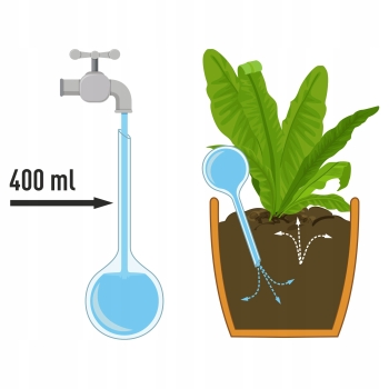 8szt KULE NAWADNIAJĄCE 400ml do KWIATÓW ROŚLIN produkt polski dozownik wody
