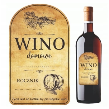 zestaw winiarski 16x korki do butelek 16x etykiety kapturki termokurczliwe