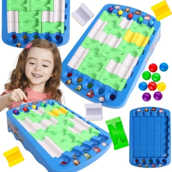 Gra Logiczna Układanka Puzzle Edukacyjne Tor Dla Kulek Plansza klocki