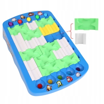 Gra Logiczna Układanka Puzzle Edukacyjne Tor Dla Kulek Plansza klocki