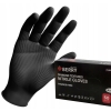 nitrylowe rękawice Jednorazowe GRIP Diamond czarne bezpudrowe XXL MOCNE 50