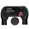nitrylowe rękawice Jednorazowe GRIP Diamond czarne bezpudrowe XXL MOCNE 50