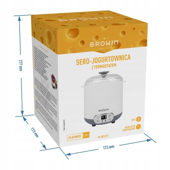 Browin Jogurtownica 1,5L DOMOWY SEREK KEFIR maszynka do robienia jogurtu
