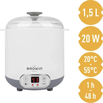 Browin Jogurtownica 1,5L DOMOWY SEREK KEFIR maszynka do robienia jogurtu